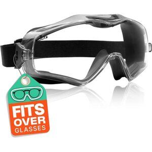 NoCry Safety Goggles Over Glasses with Extreme Impact Resistance — ANSI Z87.1